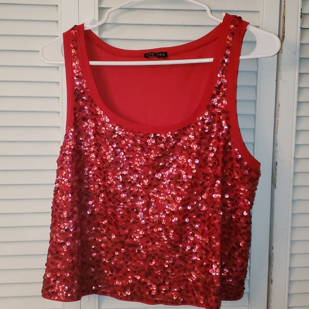 Express sequin tank